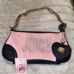 Juicy Couture Pink and Black Women's Bag